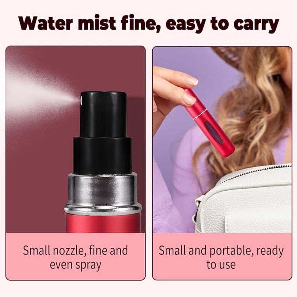 Portable Mini Refillable Perfume Atomizer Bottles – 5ml Travel Set (5 Colors) - Picture 5 of 10